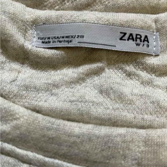 Ombré Zara quilted print dress cream to silver colour - Picture 2 of 5